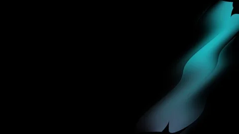 Abstract Turquoise Fluid Form on Dark Background Vidéo 340123595