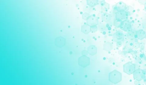 Abstract turquoise hexagonal background with gradient effect Stock Illustration