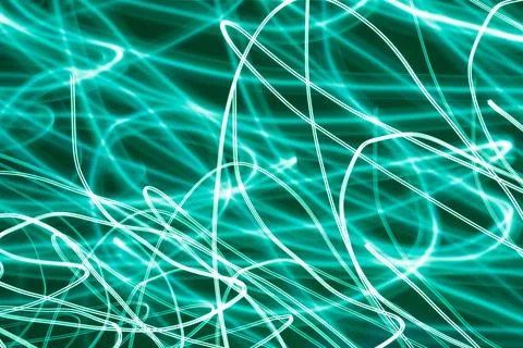 Abstract turquoise light background. Long exposure photography Stock Photos