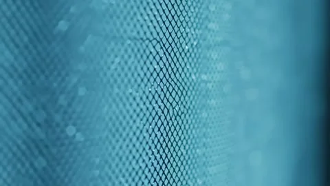 Abstract Turquoise Netting Material Texture Close Up Background Stock Footage 313348727