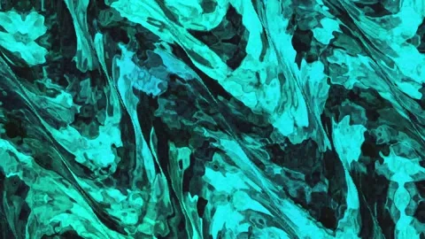 Abstract turquoise paint wave animation, animated artistic liquid background Stock Footage 296243391