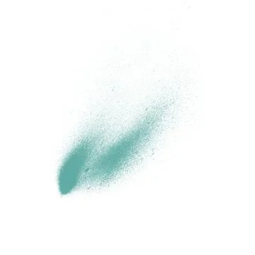 Abstract turquoise spray brush with drop and stains 스톡 일러스트