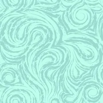 Abstract turquoise vector texture made of smooth spirals and loops. Fiber of Illustrazione stock