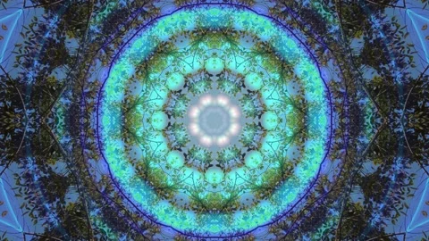 Abstract turquoise Visual, caleidoscope Stock Footage 150008874