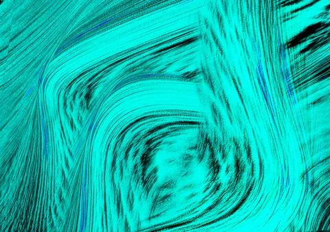 Abstract Turquoise Wave Texture Background With Flowing Lines, Dynamic Moti.. Illustrazione stock