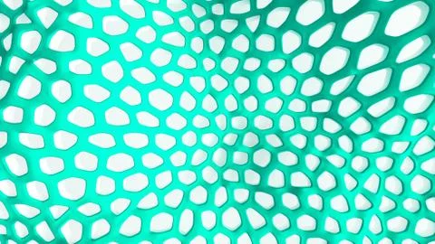 Abstract turquoise white background. 3d illustration, 3d rendering. Stockillustratie