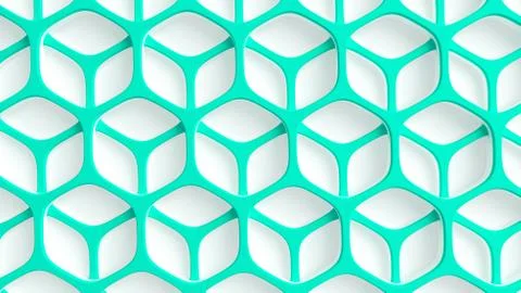 Abstract turquoise white background. 3d illustration, 3d rendering. Illustrazione stock