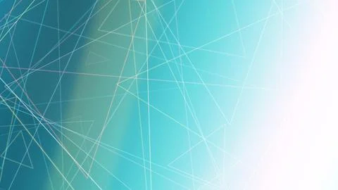 Abstract turquoise wireframe network background with crisp lines and soft g.. Stock Illustration