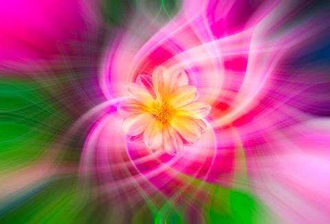 Abstract twirl effect background with flower Stock Illustration