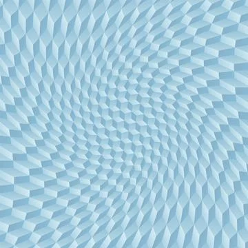 Abstract twirl mosaic background with 3d cubes. Concept vector Stock Illustration