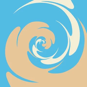 Abstract twisted background in blue and brown Stock Illustration