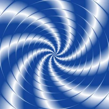 Abstract twisted background with circles in blue Stock Illustration