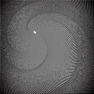 Abstract twisted black and white shape. Optical illusion of distorted surface イラスト素材
