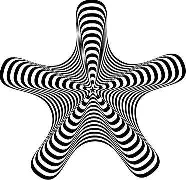 Abstract twisted black and white background. Optical illusion of distorted su イラスト素材