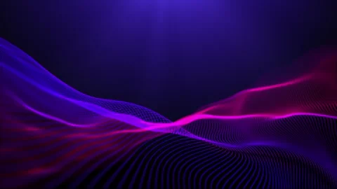 Abstract twisted curves, motion, blurred glowing wave lines. 3D video loop .. 스톡 동영상 286160118