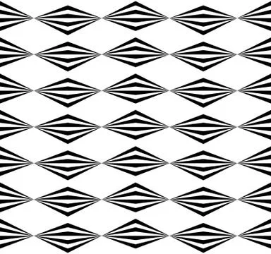 Abstract twisted geometric pattern - Seamlessly repeatable edgy monochrome ba Stock Illustration