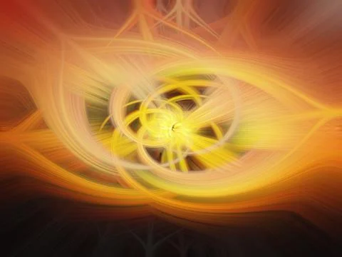 Abstract twisted light fibers effect with fractal background 库存插图