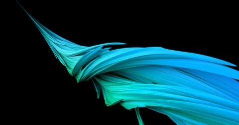 Abstract twisted lines. Modern design shape on dark background. Digital techn Stock Illustration