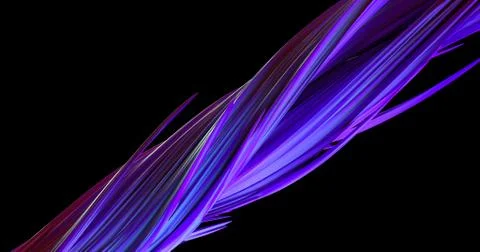 Abstract twisted lines. Modern design shape on dark background. Digital techn Illustrazione stock
