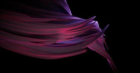 Abstract twisted lines. Modern design shape on dark background. Digital techn 스톡 일러스트