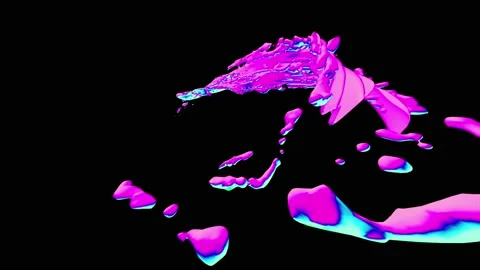 Abstract twisted liquid brush stroke,paint splash,artistic spiral. Stock Footage 105242207