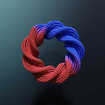 Abstract twisted object background 3D render illustration イラスト素材