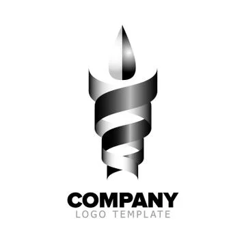 Abstract twisted object with gradients 스톡 일러스트