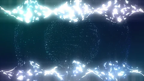 Abstract twisted particles 動画素材 90049333