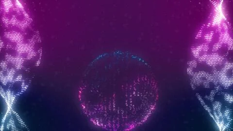 Abstract twisted particles Illustration