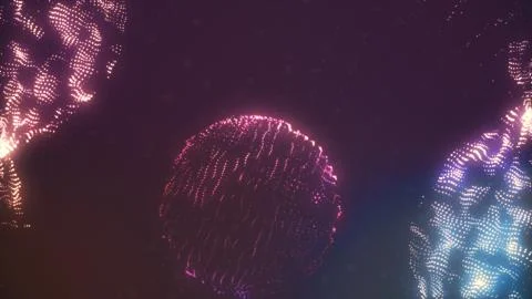 Abstract twisted particles Illustration