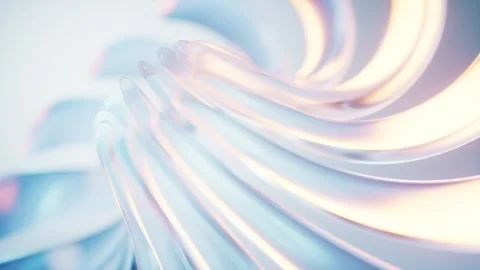 Abstract twisted shape with glossy surface and vibrant light reflections cr.. Stock Footage 327531525