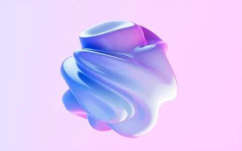 Abstract twisted spheres, 3d rendering. Stock Illustration