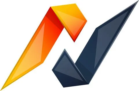 Abstract two lines logo illustration in trendy and minimal style Stock Illustration