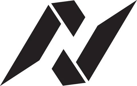 Abstract two lines logo illustration in trendy and minimal style Stock Illustration
