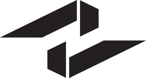 Abstract two lines logo illustration in trendy and minimal style Stock Illustration