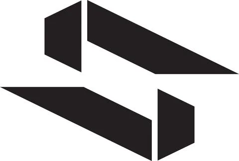Abstract two lines logo illustration in trendy and minimal style Stock Illustration