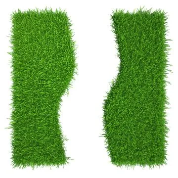 The abstract two part of the area grass Illustrazione stock