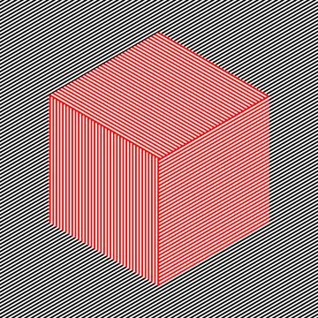 Abstract two-tone striped rectangle geometric art Stock Illustration