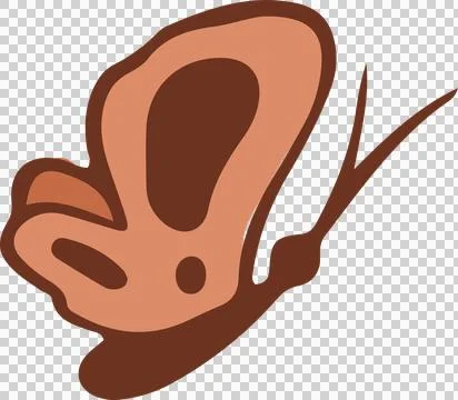 Abstract two-toned shape is displaying stylized wing design on transparent Ilustración de archivo