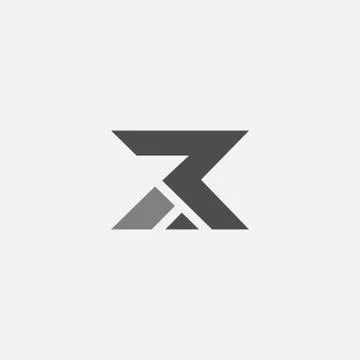 Abstract Type R Logo Design Stock Illustration