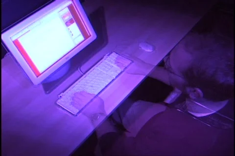 Abstract, Typing on Keyboard 2 Stock Footage 296737