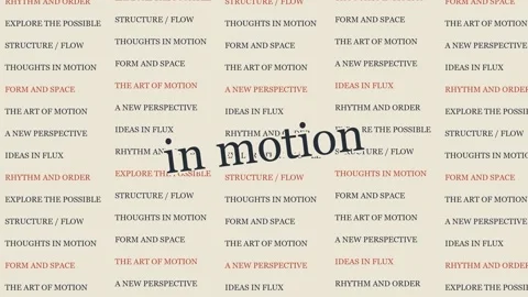 Abstract Typographic Motion Background with Rhythmic Text Pattern Stock Footage 344848179