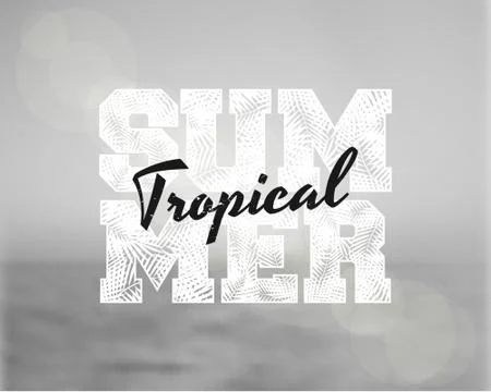 Abstract Typographic Summer Design 스톡 일러스트