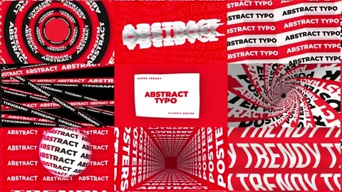 Abstract Typography After Effects stock