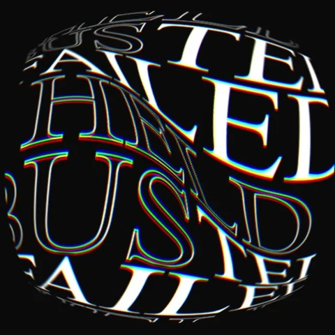Abstract typography featuring distorted words failed held busted Vídeos de archivo 342746795