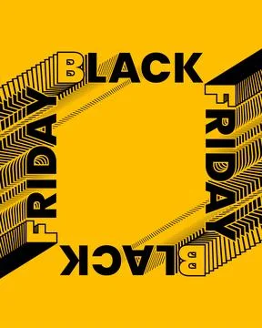 Abstract Typography Motion Poster Yellow Background Stock Illustration