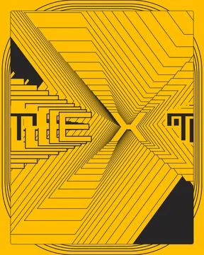 Abstract Typography Poster Creative Optical Motion Design Art Stock Illustration