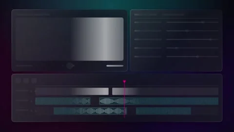 Abstract UI Animation Loading Skeleton for Application or Website Interface Stock Footage 347820326