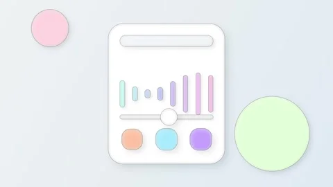 Abstract UI Design Elements, Pastel Colors, Minimalist Interface, Data Visu.. Stock Footage 347562400
