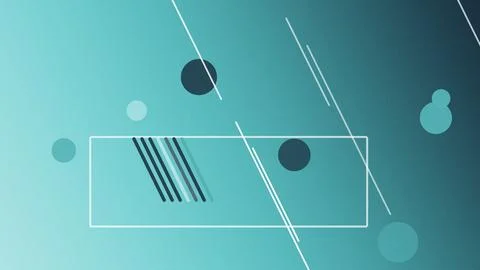 Abstract UI frames with geometric circles and diagonal line accents float o.. Stock-Illustration